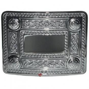 Celtic Knot Kilt Belt Buckle Chrome