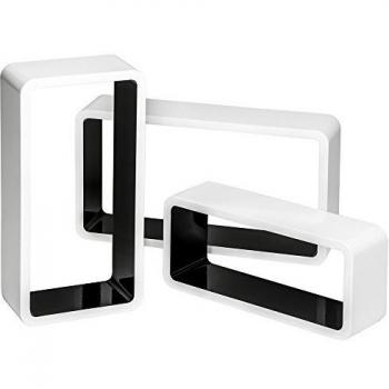 Estanterías de Pared Leonie - Set de 3 Estantes Retro, Montaje Invisible, Carga Hasta 15 kg, Diseño Moderno y Versátil