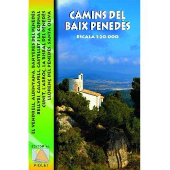 Camins del Baix Penedès, mapa excursionista. Escala 1:20.000. Editorial Piolet.