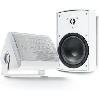 Gemini Waterproof Bluetooth Outdoor Wall Speakers with Powerful Bass - 4 100W Pair (White)