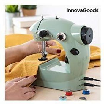 Innovagoods Máquina De Coser Mini 6 V 800 Ma, Verde, Talla Unica