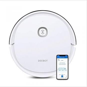 Robot Aspirador ECOVACS DEEBOT U2 - Potente con Función de Lavado, Limpieza Sistemática y Control por App y Alexa, Color Blanco
