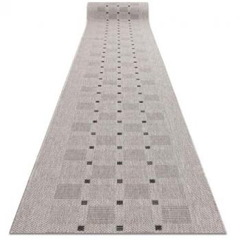 Alfombra de Pasillo SIZAL FLOORLUX modelo 20079 plateado/negro 80x230 cm beige