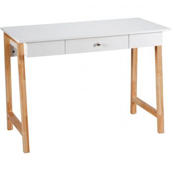 Costway Mesa Multifuncional con Cajón Grande, Superficie Amplia para Ordenador, Dimensiones 106 x 50 x 75,5 cm, Ideal para Casa, Oficina y Estudio, Color Blanco
