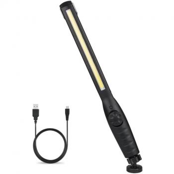 Winzwon Linterna de Trabajo Lámpara de Inspección Linternas COB LED Linternas Faroles de Mano Luz de la antorcha con Gancho, Base Imán, Cable USB para Casa Auto Camping Emergencia Reparacion