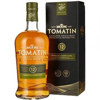 Whisky Tomatin 12 Años Single Malt Highland 1 Litro Estuche