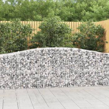 Cestas de Gaviones Arco 15 Piezas 400x50x80/100 cm Hierro Galvanizado
