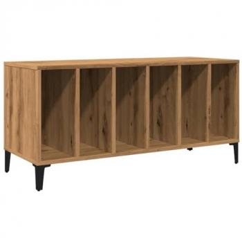 Mueble para discos de madera ingeniería roble artisan 100x38x48 cm, armario de almacenaje de discos, mueble para discos de vinilo, aparador