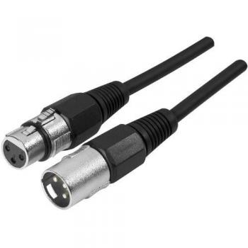 Connect 1 m xlr 3 P macho a hembra cable de color negro – negro