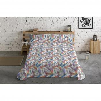 Lois dakota juego de sábanas 3 piezas, 50% algodo 50% poliester, gris cama 105x190/200