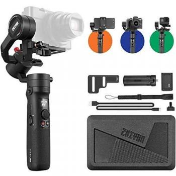 ZHIYUN Crane M2 - Estabilizador de 3 Ejes para cámaras sin Espejo/Smartphone/Cámaras de acción Gopro 7/6/5 con 130 g - 720 g de Carga útil, trípode y Varilla de extensión.