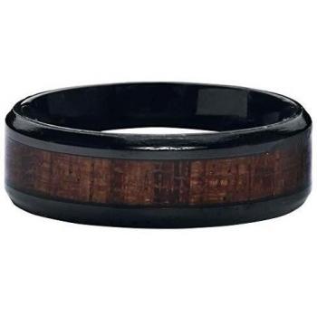 Wildcat Wood Hombre Anillo Standard L, Acero Inoxidable,
