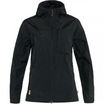 Fjallraven Women's High Coast Wind Jacket - Black, Small, Lightweight and Water-Resistant