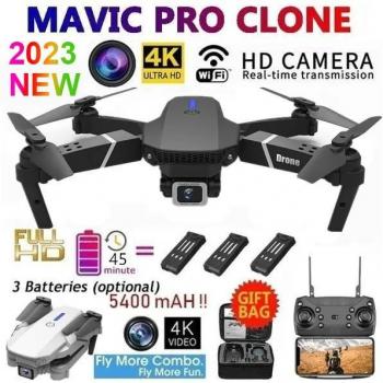 Dron RC E88 1080p/4K con cámara simple/doble, posicionamiento de flujo óptico, WiFi FPV, helicóptero cuadricóptero para selfies, incluye bolsa gratuita