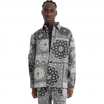 Sixth June XL Black Patchwork Jacket for Men