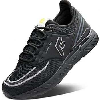 FitVille Extra Wide Fit Trainers for Men Running Shoes for Women Comfortable Supportive Walking Sneakers for Plantar Fasciitis Flat Feet Black