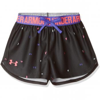 Under Armour Printed Play Up Short Pantalón Corto, Niñas, Negro