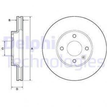 Disco de freno DELPHI BG4671C