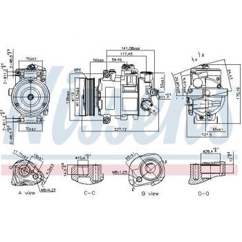 Compresor de aire acondicionado NISSENS 890757