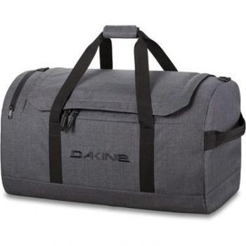 Dakine Bolsa Eq Duffle 70L Gris, capacidad de 70 litros, diseño duradero y resistente al agua, múltiples compartimentos para organización, correas ajustables y acolchadas para mayor comodidad en el transporte