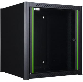 Armario Rack de Pared 12U Negro Logon RWM12U56BL - Bastidor de Servidores, Dimensiones: W=600mm D=560mm