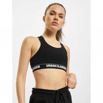 Urban Classics Ladies Logo Bra Bustier Black