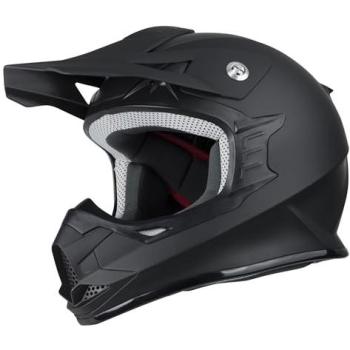 Casco de Moto Off Road Knobby NZI - Ligero, Ventilado y Negro Mate XS