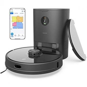 Neabot N2 Robot Aspirador y fregasuelos con Vaciado automático, 2700pa de succión, Navegación láser Inteligente, con mapeo, Detecta obstáculos, App Control, Pantalla LED, Compatible Asistente de Voz