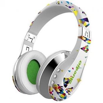 Bluedio A (Air) auriculares bluetooth con microfono cascos inalambricos sonido 3D ultra flexible (Blanco)