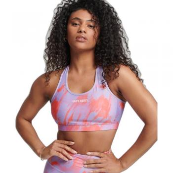 Sujetador Deportivo Superdry Core Mid Impact Lila Rosa
