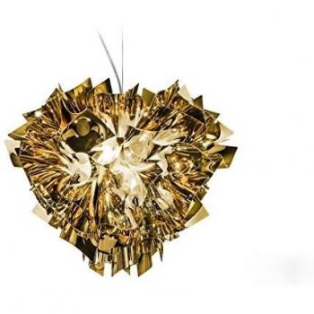 Lámpara colgante de diseño Slamp Veli, Ø 42 cm, dorada