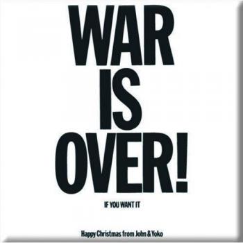 Imán para nevera La guerra ha terminado de John Lennon, tamaño único, blanco y negro