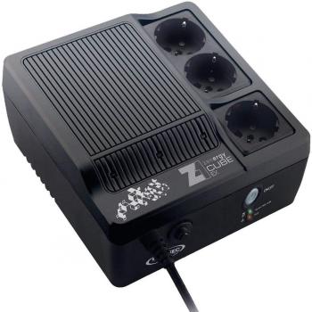 SAI Interactivo Infosec Z1 Zenergy Cube EX 600VA - Alta Frecuencia - 3 Tomas SCHUKO