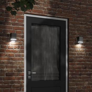 Aplique de exterior negro en acero inoxidable