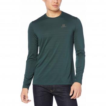 SALOMON XA LS tee M Camiseta Deportiva de Manga Larga, Mezcla de sintéticos, Hombre, Verde