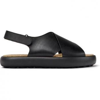 CAMPER Pelotas Flota - Men's Black Sandals in Smooth Leather, Size 45 / 11