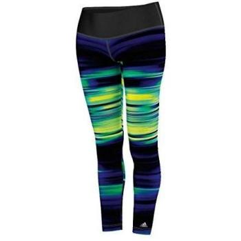 adidas HIRI ILLU Tight - Mallas para mujer, color negro / amarillo / azul / verde, talla 2XS