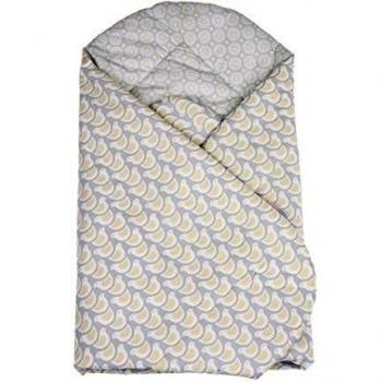 'Motherhood - 5901323923951 einschlagdecke, Baby cervical, Baby Nest Soft con relleno antialérgico, certificado Öko-Tex Standard 100 - pájaros, Amarillo/Gris