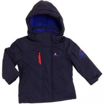 Peak Mountain Fadika Girl's Blue Parka for Ages 4 and Up
