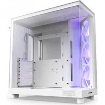 NZXT H6 Flow RGB Blanco con Panel Lateral de Cristal Templado y Conexión USB-C