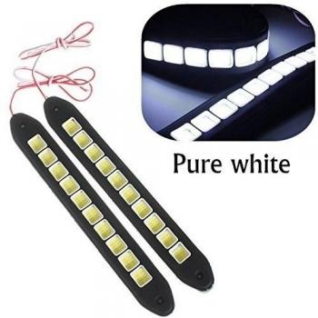 Eximtrade 2 Piezas Impermeable Flexible Silicona Luz 16W 4000LM COB LED DRL Conducción Luces Diurna Faros Antiniebla Lámpara para Auto Coche SUV Sedán Coupe Vehículo
