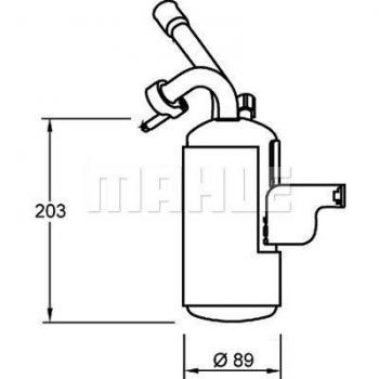 Filtro deshidratante para aire acondicionado MAHLE ORIGINAL AD 276 000P - Compatible con Ford y otros modelos