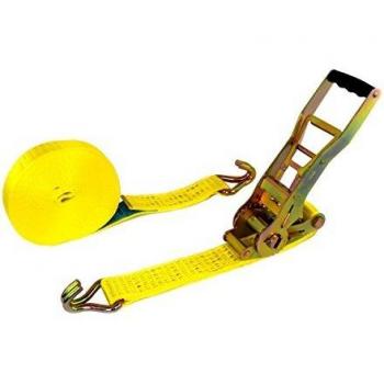 CINCHA con MANGO EXTRALARGO Gancho cerrado. Cinta trincaje con tensor -Ratchet - Carraca - para cargas muy pesadas. Longitud 9m.