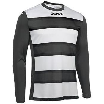 Joma Europa III Camiseta de Juego Manga Larga, Hombre, Antracita/Blanco, 2XS