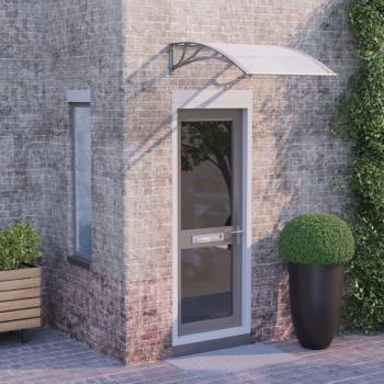 vidaXL Door Canopy Grey and Transparent 100x75 cm Polycarbonate / vidaXL Door Canopy Grey and Transparent 100x80 cm Polycarbonate