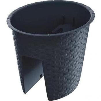 Prosperplast Maceta RATOLLA Ovalada 6L Antracita