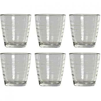 Set de Vasos Multicolor Transparente Cristal Plástico 250 ml (6 Piezas)