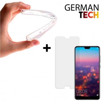German Tech Funda Gel Flexible para Huawei P20 Pro + Protector de Pantalla