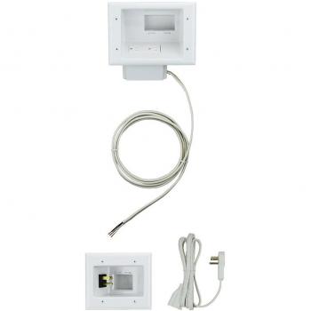 Flat Panel TV Cable Organizer Kit with Duplex Power Solution