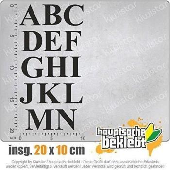 Kiwi Star - Abc Incluso pegar Juego de 2 a N - Adhesivo Bombing Decals Tuning bekleben